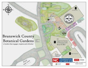 map of Brunswick Botanical Garden